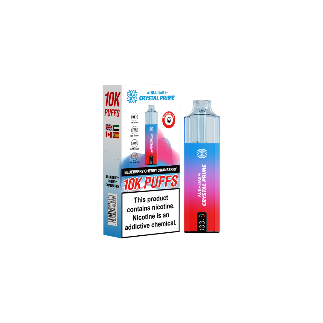 Crystal Prime 10000 Box of 5 Prefilled Vape Kit | Aura Bar
