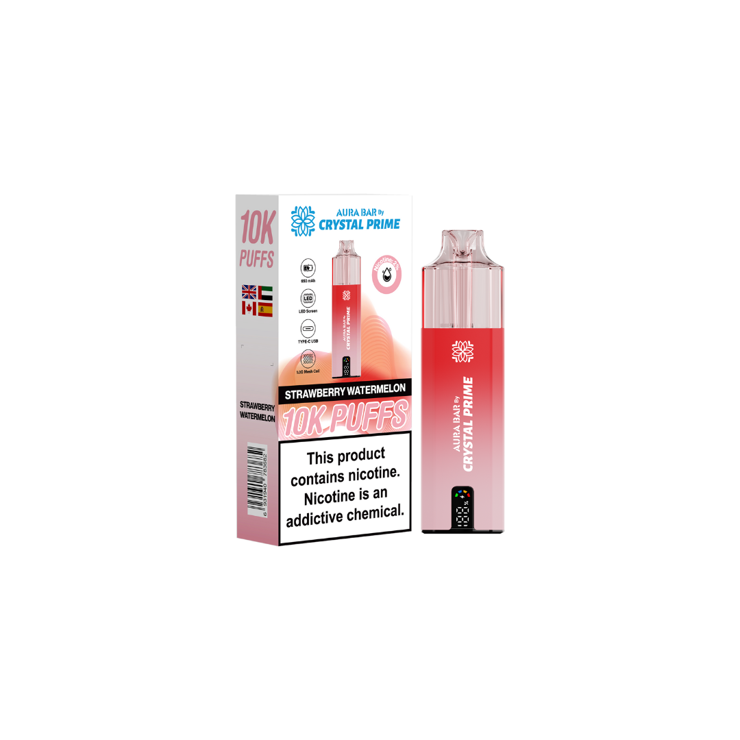 Crystal Prime 10000 Box of 5 Prefilled Vape Kit | Aura Bar