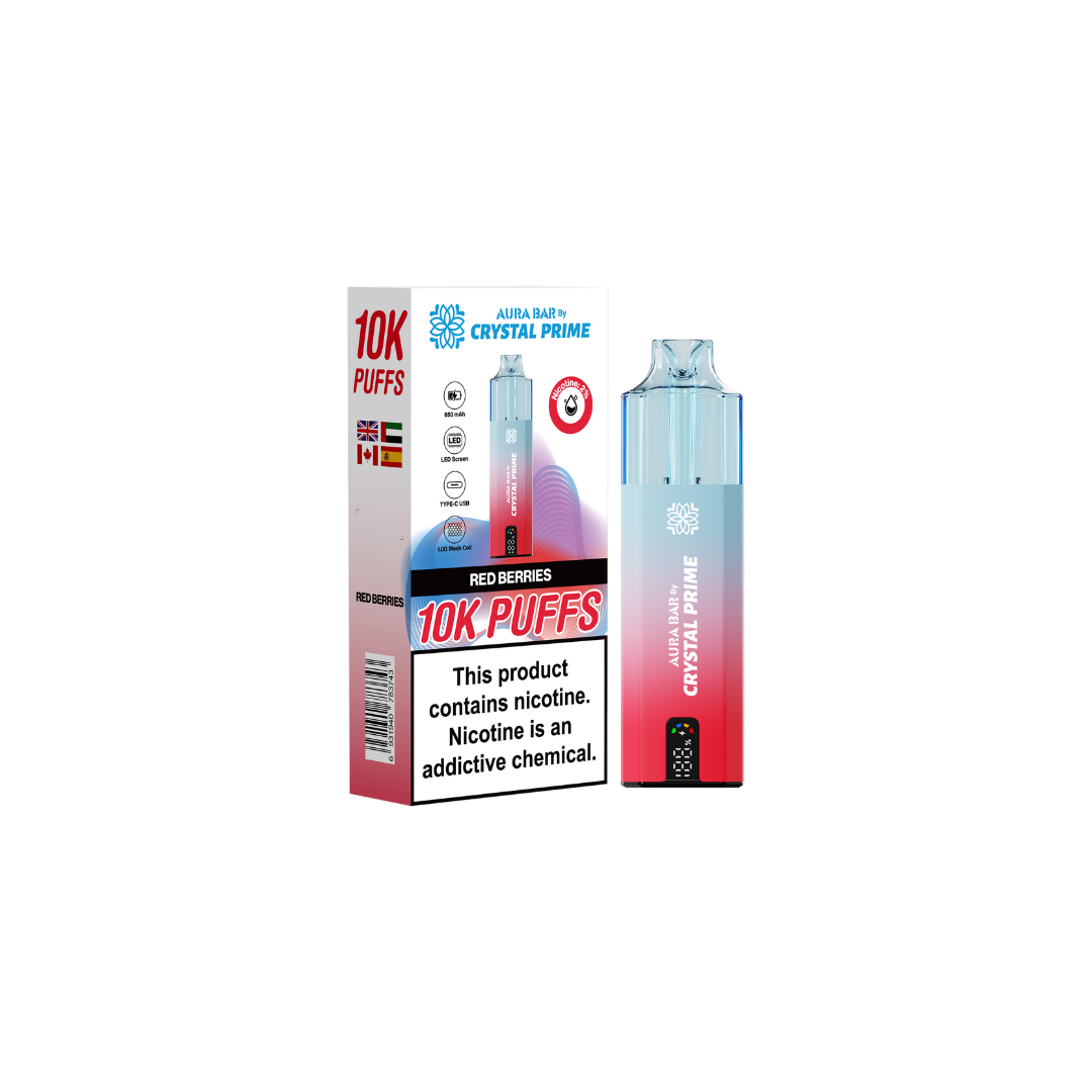 Crystal Prime 10000 Box of 5 Prefilled Vape Kit | Aura Bar