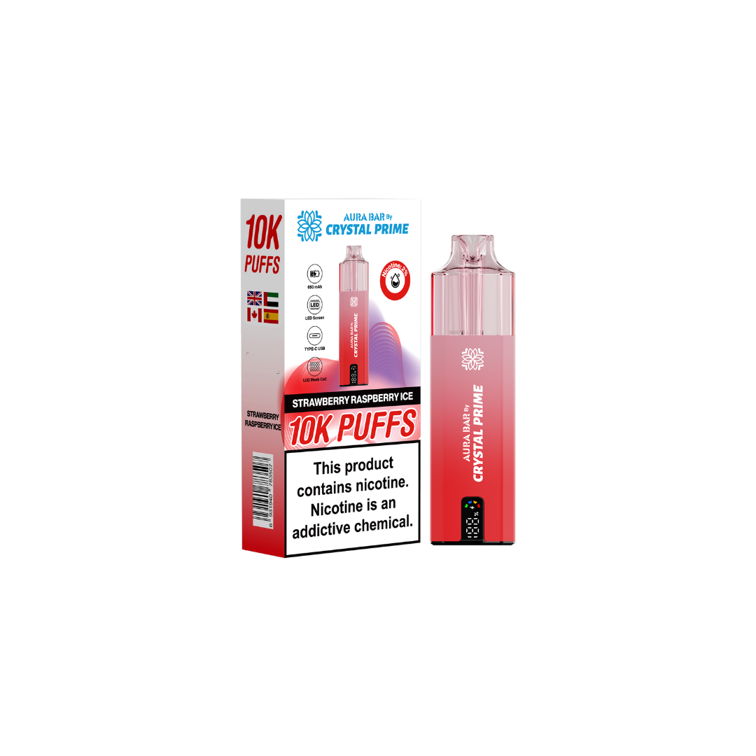 Crystal Prime 10000 Box of 5 Prefilled Vape Kit | Aura Bar