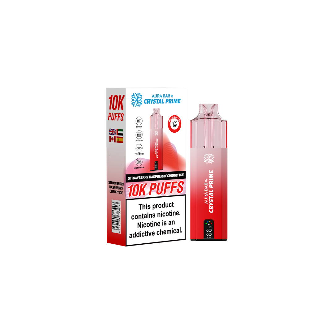 Crystal Prime 10000 Box of 5 Prefilled Vape Kit | Aura Bar