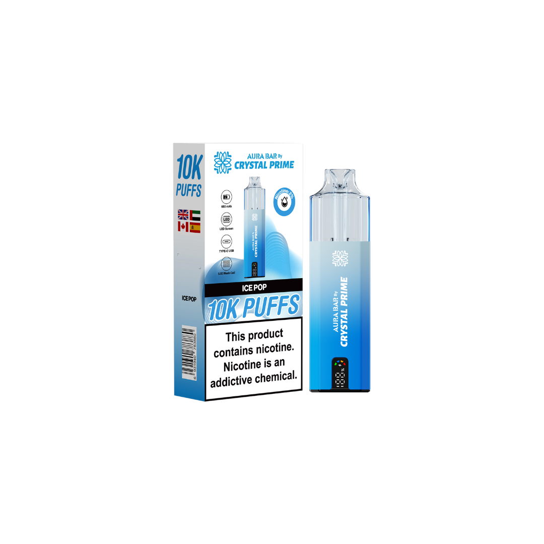 Crystal Prime 10000 Box of 5 Prefilled Vape Kit | Aura Bar