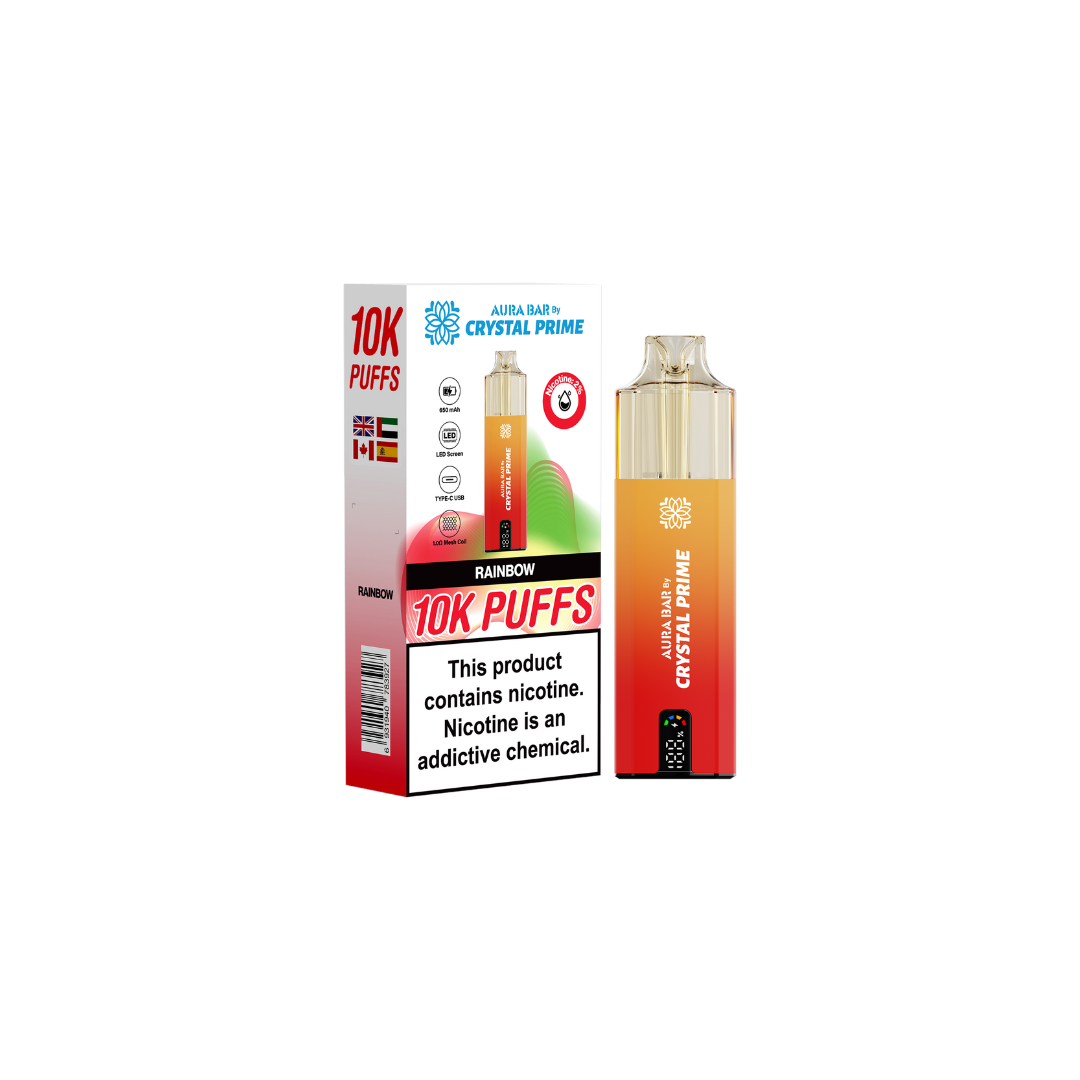 Crystal Prime 10000 Box of 5 Prefilled Vape Kit | Aura Bar