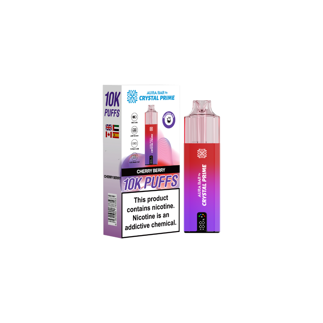 Crystal Prime 10000 Box of 5 Prefilled Vape Kit | Aura Bar