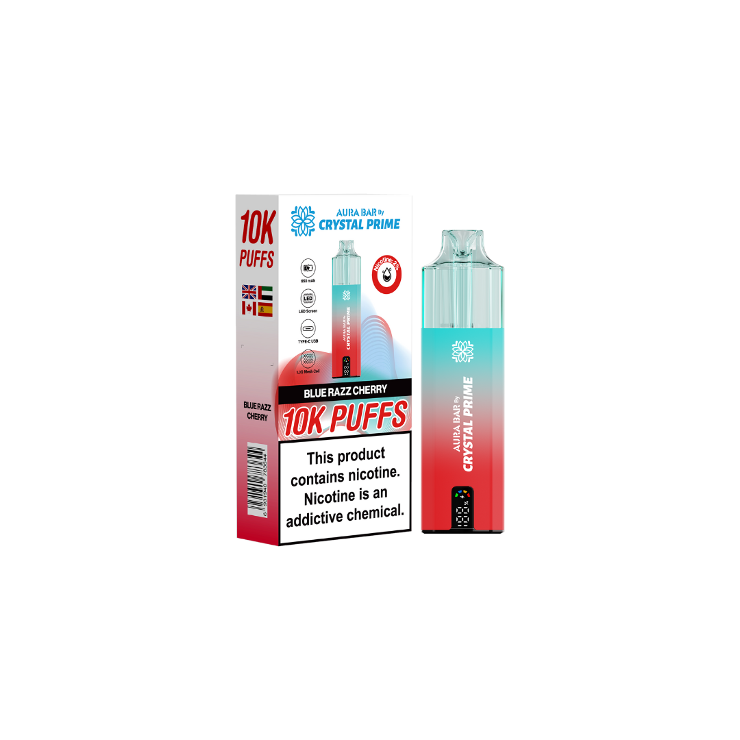 Crystal Prime 10000 Box of 5 Prefilled Vape Kit | Aura Bar