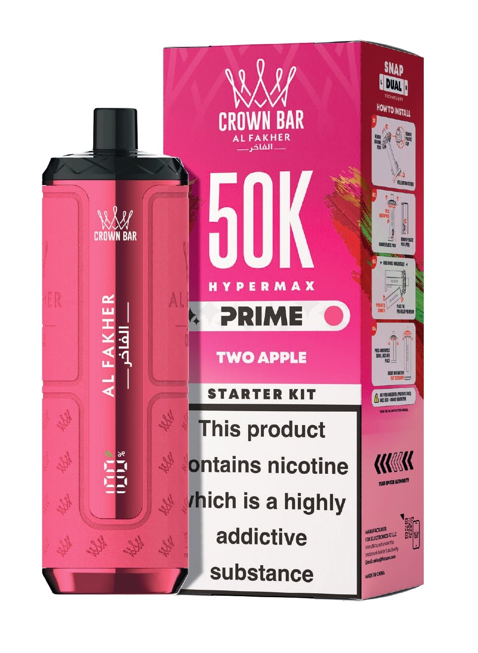 Al Fakher 50k Hypermax Prime Pod Vape Kit Box of 5 - Wholesale Price !