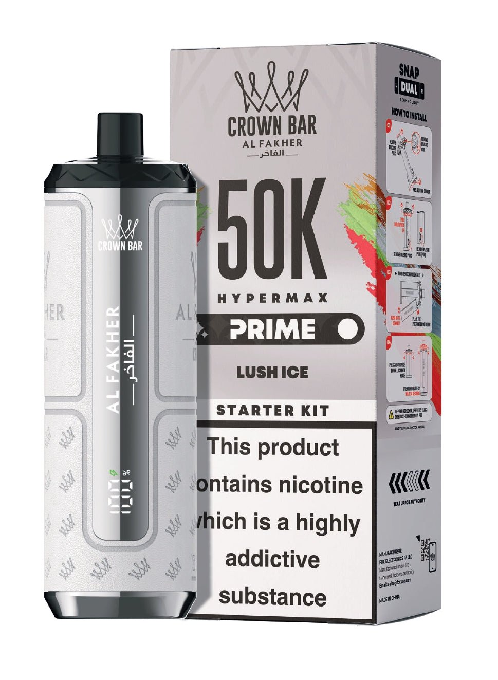 Al Fakher 50k Hypermax Prime Pod Vape Kit Box of 5 - Wholesale Price !