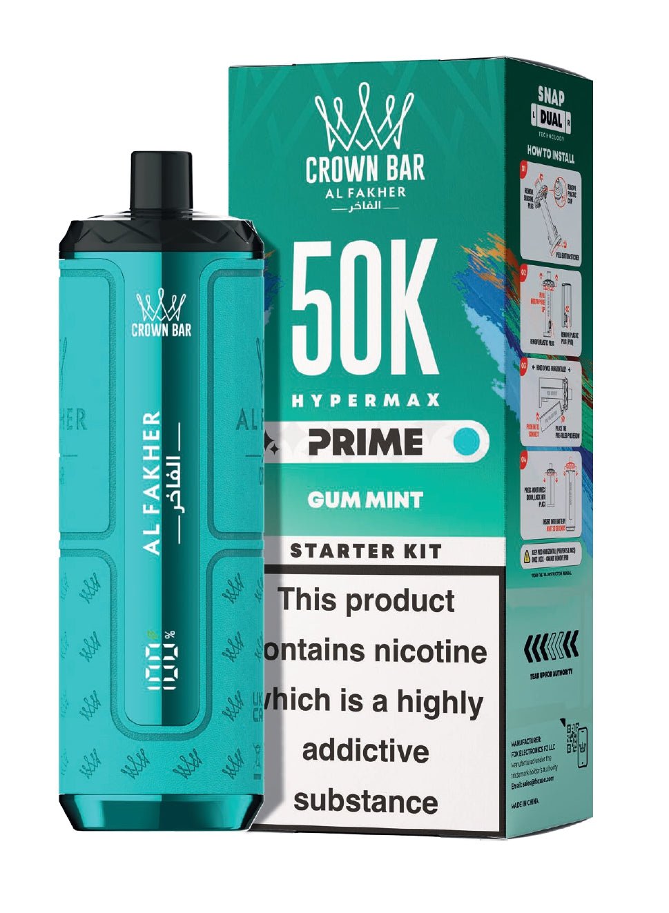 Al Fakher 50k Hypermax Prime Pod Vape Kit Box of 5 - Wholesale Price !