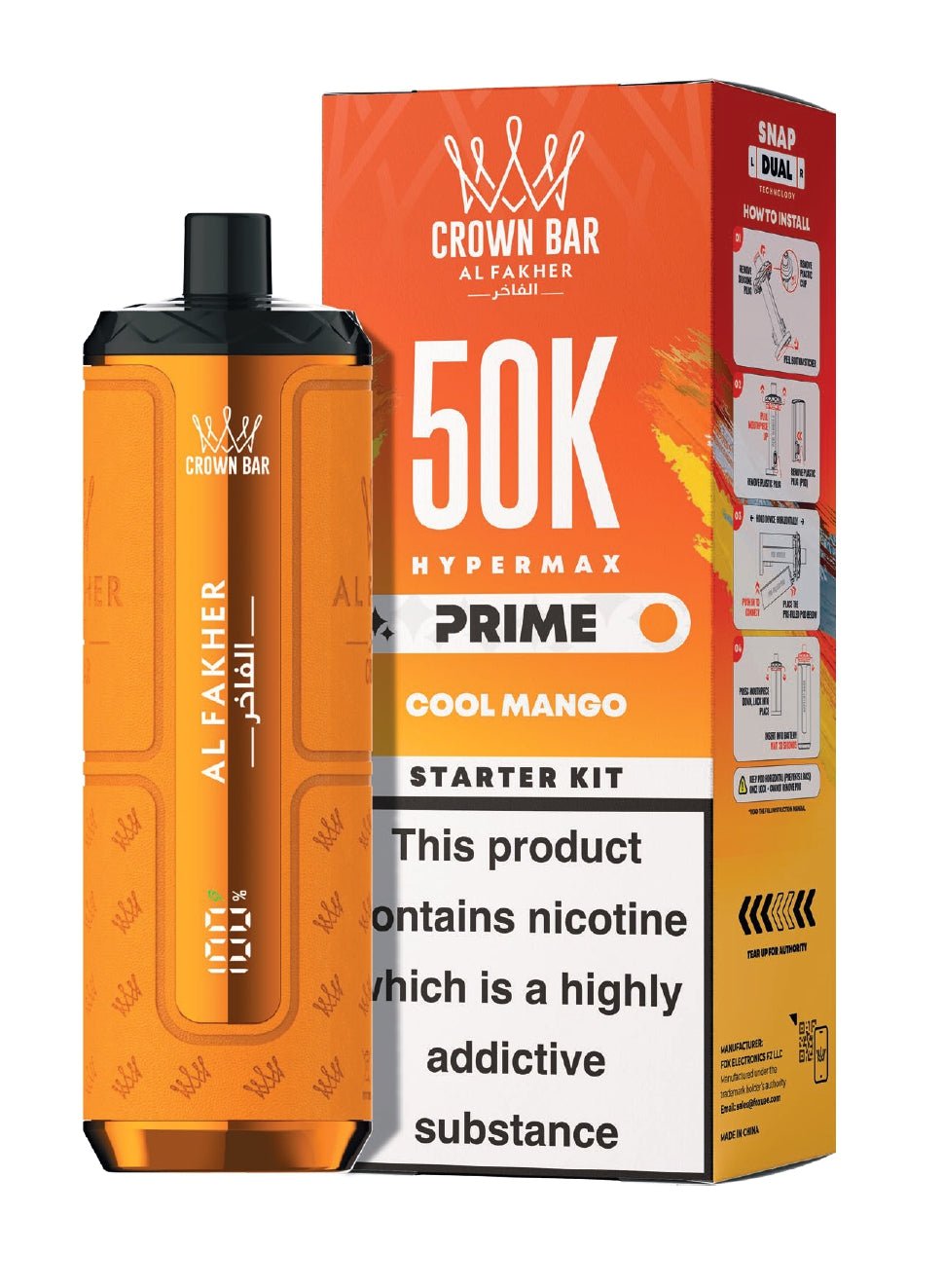 Al Fakher 50k Hypermax Prime Pod Vape Kit Box of 5 - Wholesale Price !