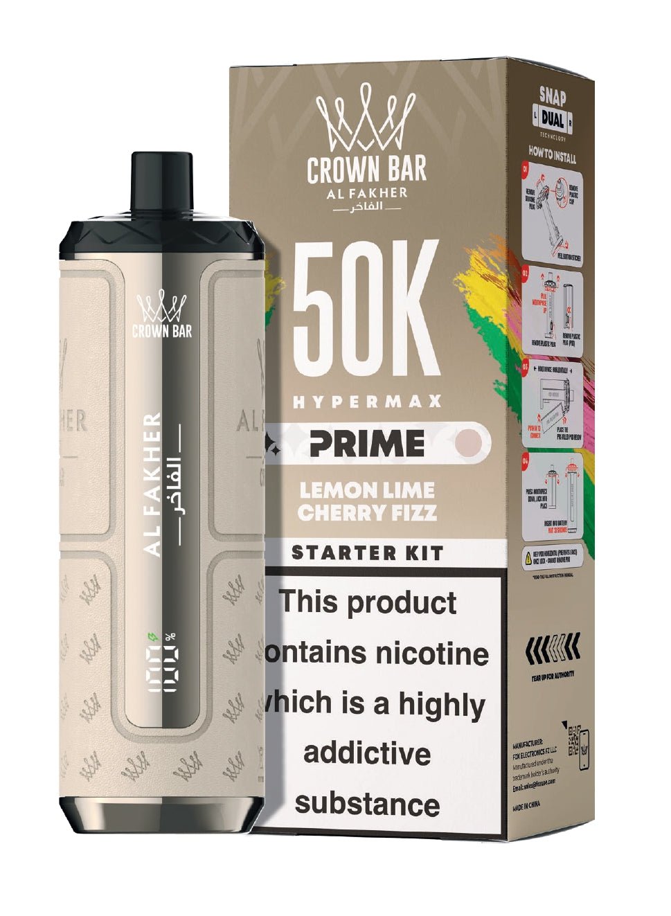 Al Fakher 50k Hypermax Prime Pod Vape Kit Box of 5 - Wholesale Price !
