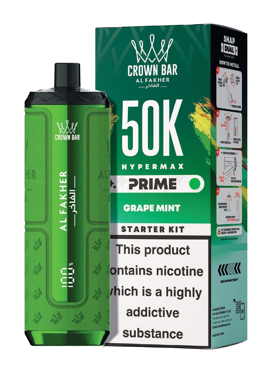 Al Fakher 50k Hypermax Prime Pod Vape Kit Box of 5 - Wholesale Price !