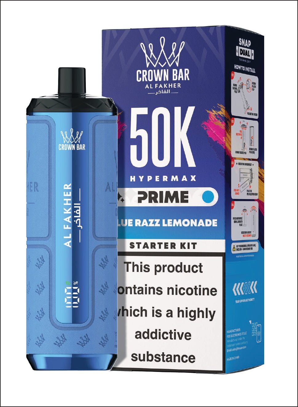 Al Fakher 50k Hypermax Prime Pod Vape Kit Box of 5 - Wholesale Price !