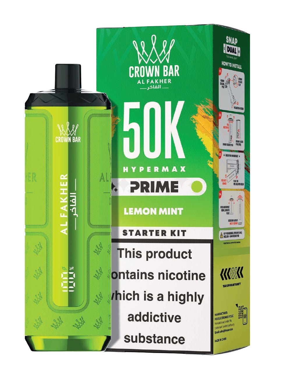 Al Fakher 50k Hypermax Prime Pod Vape Kit Box of 5 - Wholesale Price !