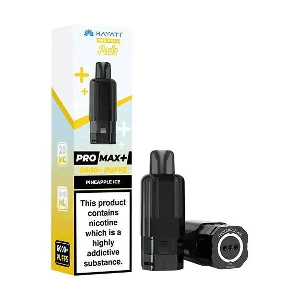 Hayati Pro Max Plus 6000 Prefilled Pods Box of 5 Pineapple Ice