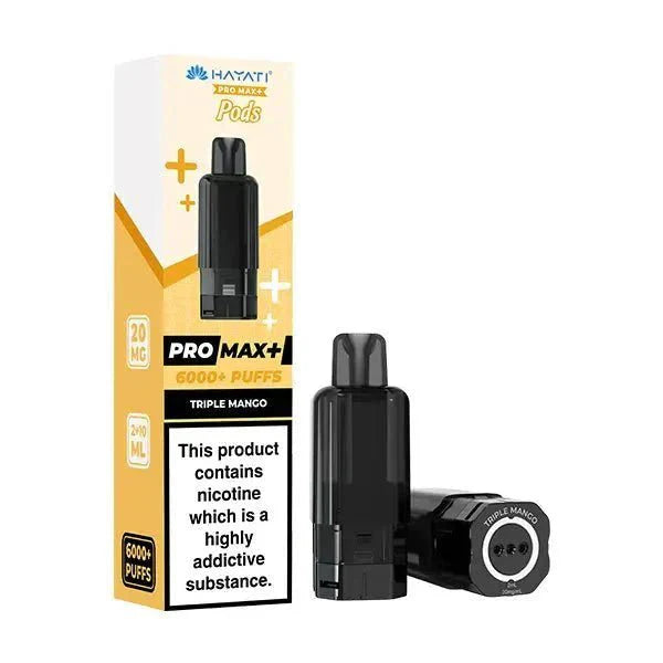 Hayati Pro Max Plus 6000 Prefilled Pods Box of 5 Triple Mango