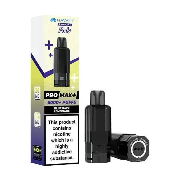 Hayati Pro Max Plus 6000 Prefilled Pods Box of 5 Blue Razz Cherry