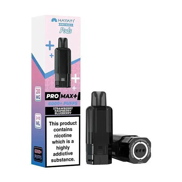 Hayati Pro Max Plus 6000 Prefilled Pods Box of 5 Strawberry Raspberry Blueberry