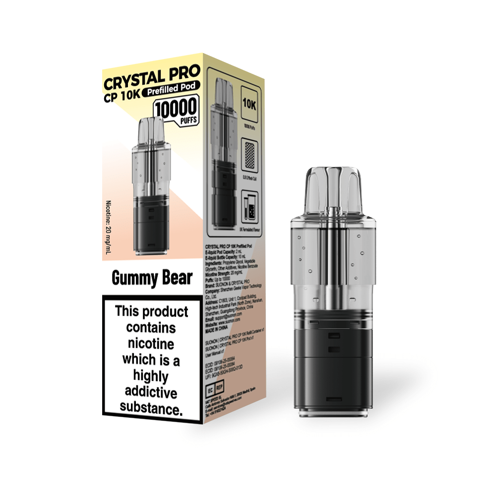 Crystal Pro CP 10k Replacement Pods Box of 5 Gummy Bear