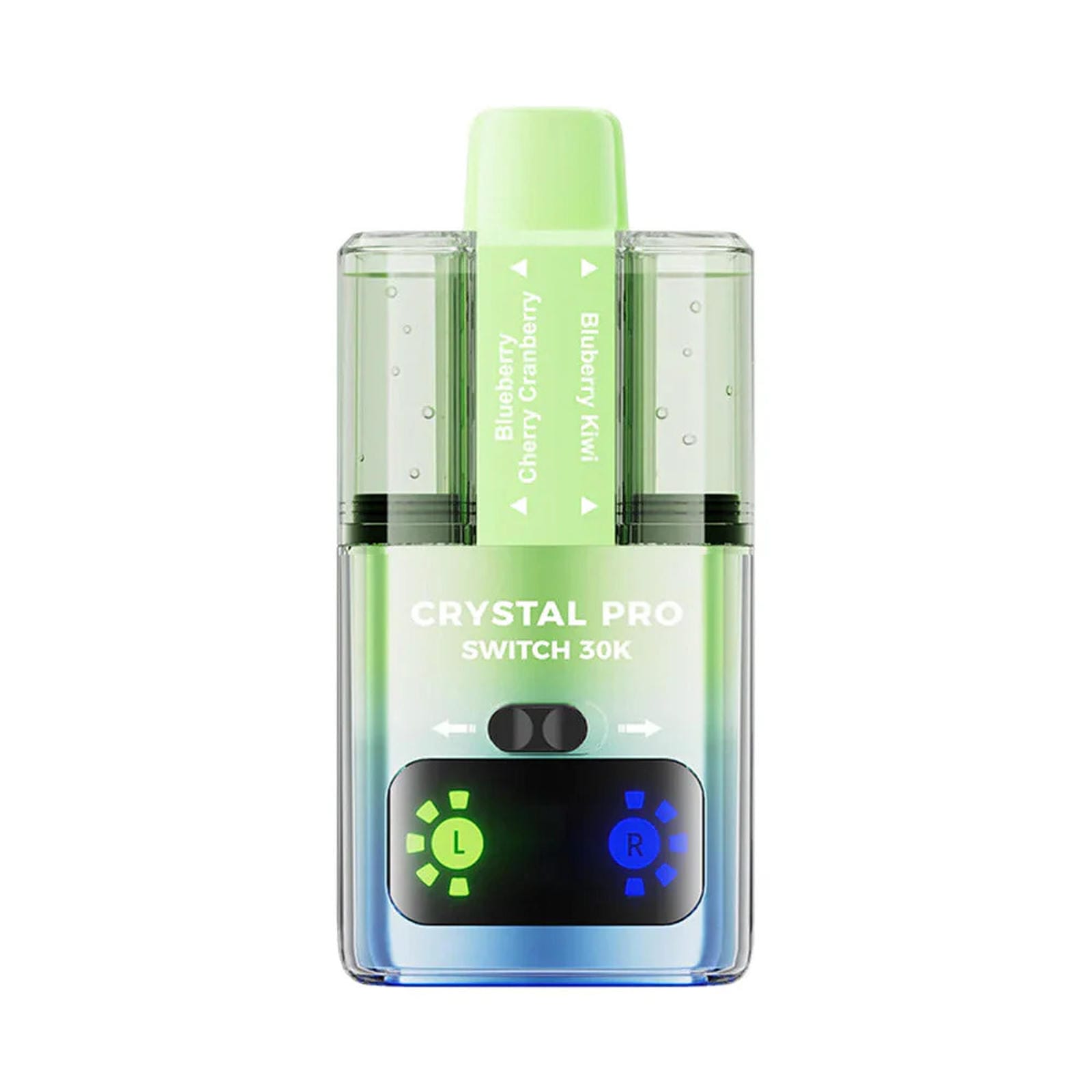 Crystal Pro Switch 30K Puffs Prefilled Pod Kit Box of 5, Blueberry Kiwi, Blueberry Cherry Cranberry Flavour