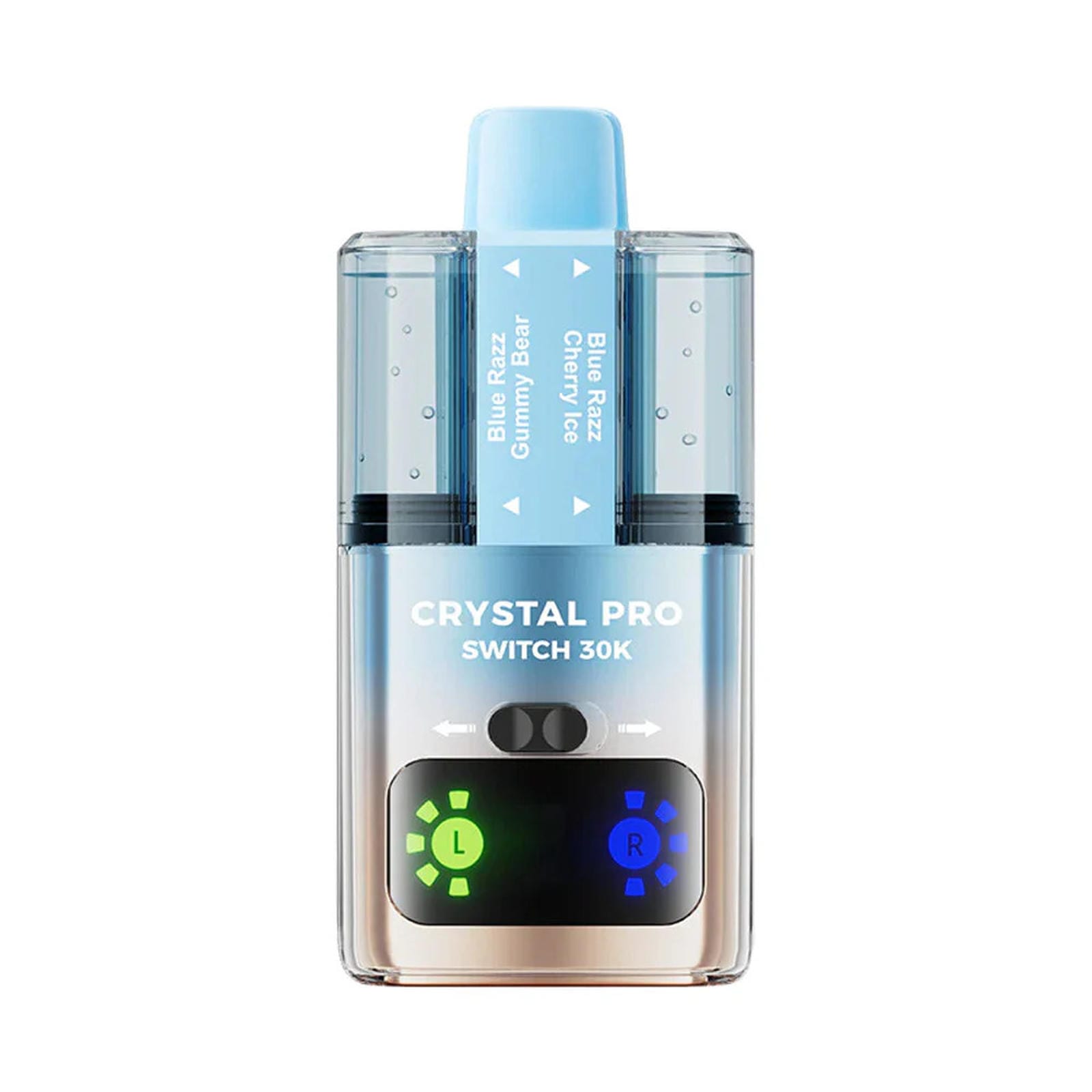 Crystal Pro Switch 30K Puffs Prefilled Pod Kit Box of 5, Blue Razz Cherry Ice, Blue Razz Gummy Bear Flavour