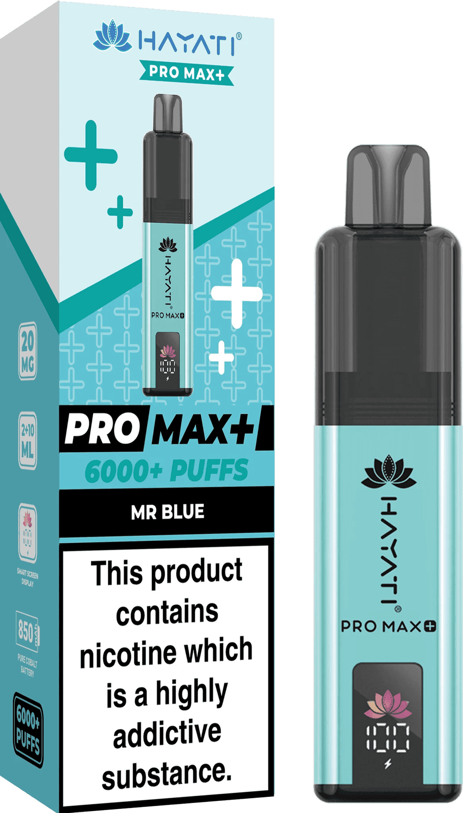 Hayati Pro Max Plus 6000 Vape Box of 5,Mr Blue Flavour