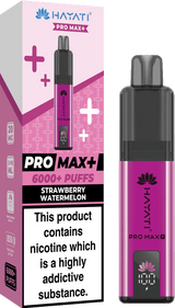 Hayati Pro Max Plus 6000 Vape Box of 5, Strawberry Watermelon Flavour