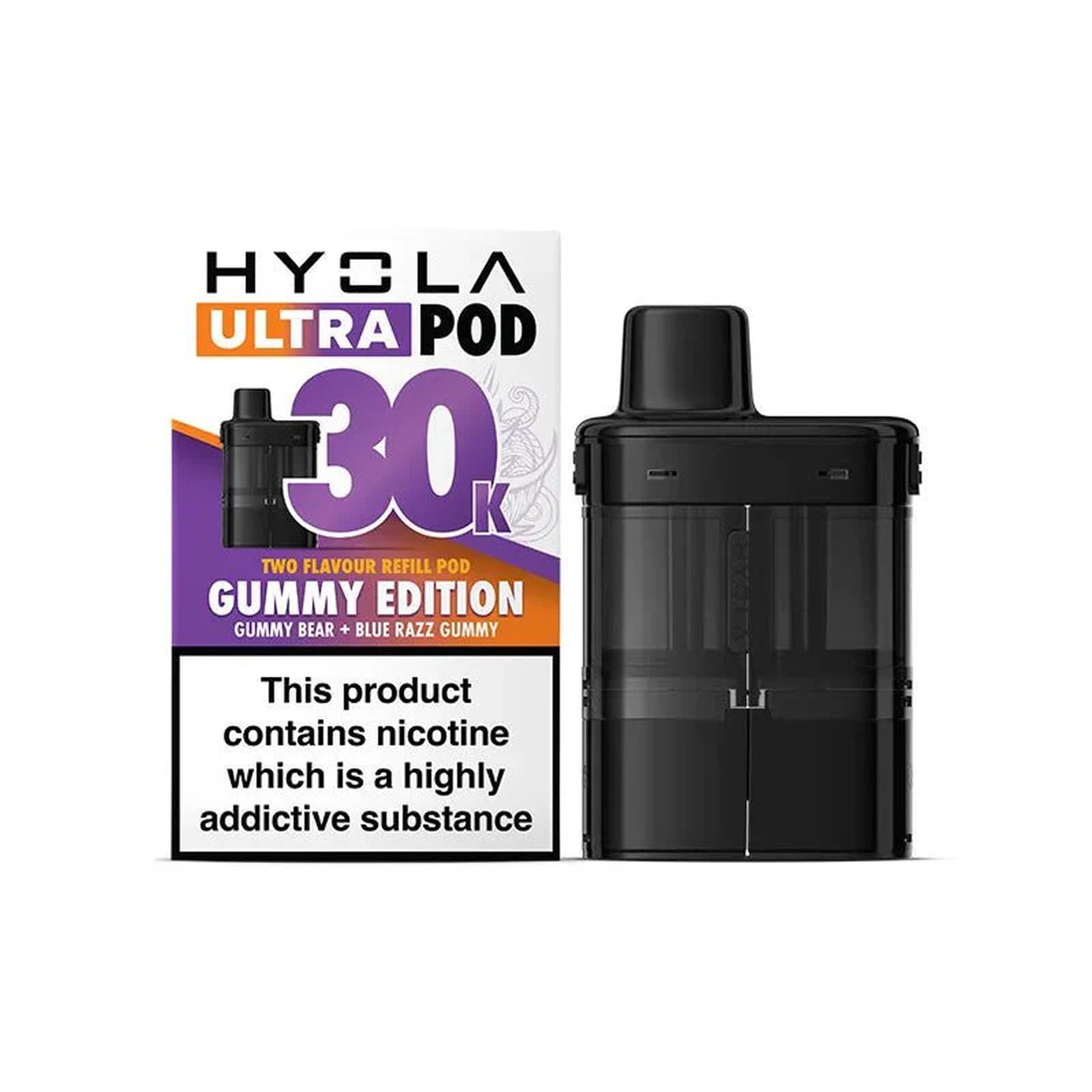 Hyola Ultra 30k Prefilled Pods Pack of 5, Gummy Bear, Blue Razz Gummy Flavour