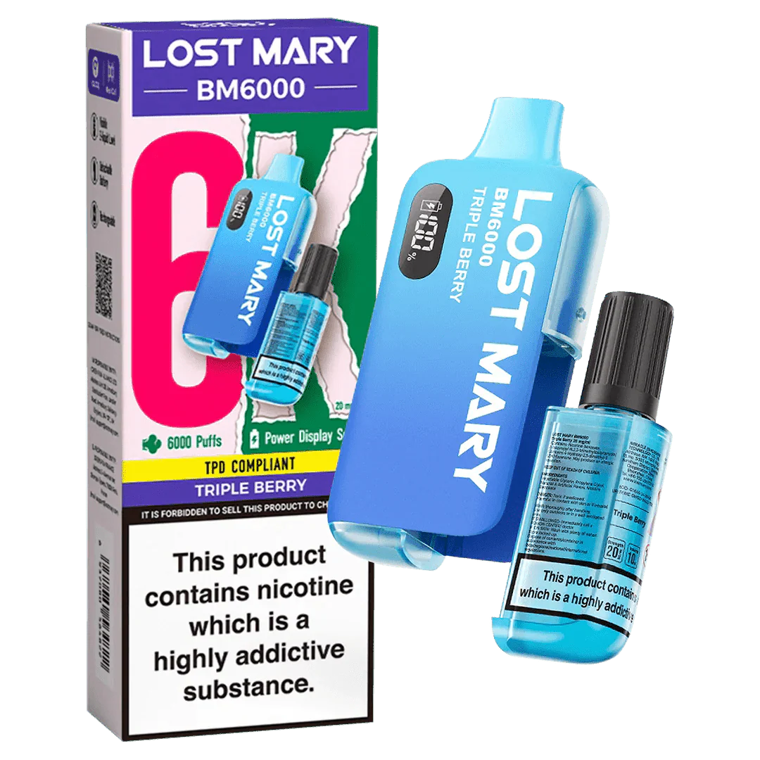 Lost Mary BM6000 Prefilled Disposable Vape Kit (Box of 5) - Lost Mary BM6000 Prefilled Disposable Vape Kit (Box of 5) - Mcr Vape Distro - Direct Vape Wholesale