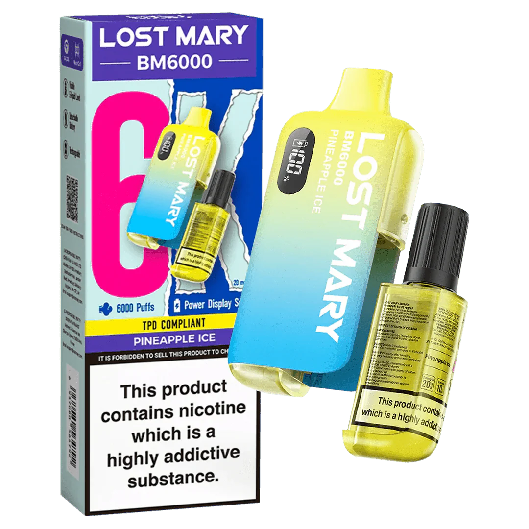 Lost Mary BM6000 Prefilled Disposable Vape Kit (Box of 5) - Lost Mary BM6000 Prefilled Disposable Vape Kit (Box of 5) - Mcr Vape Distro - Direct Vape Wholesale