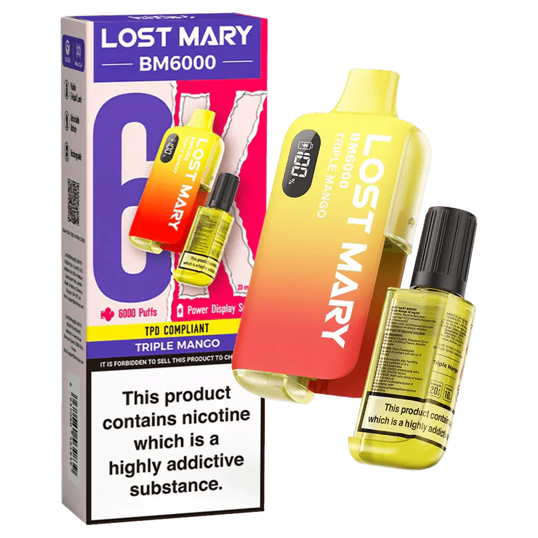 Lost Mary BM6000 Prefilled Disposable Vape Kit (Box of 5) - Lost Mary BM6000 Prefilled Disposable Vape Kit (Box of 5) - Mcr Vape Distro - Direct Vape Wholesale
