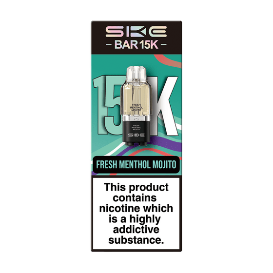 Ske Bar 15k Replacement Pods Pack of 5 Fresh Menthol Mojito