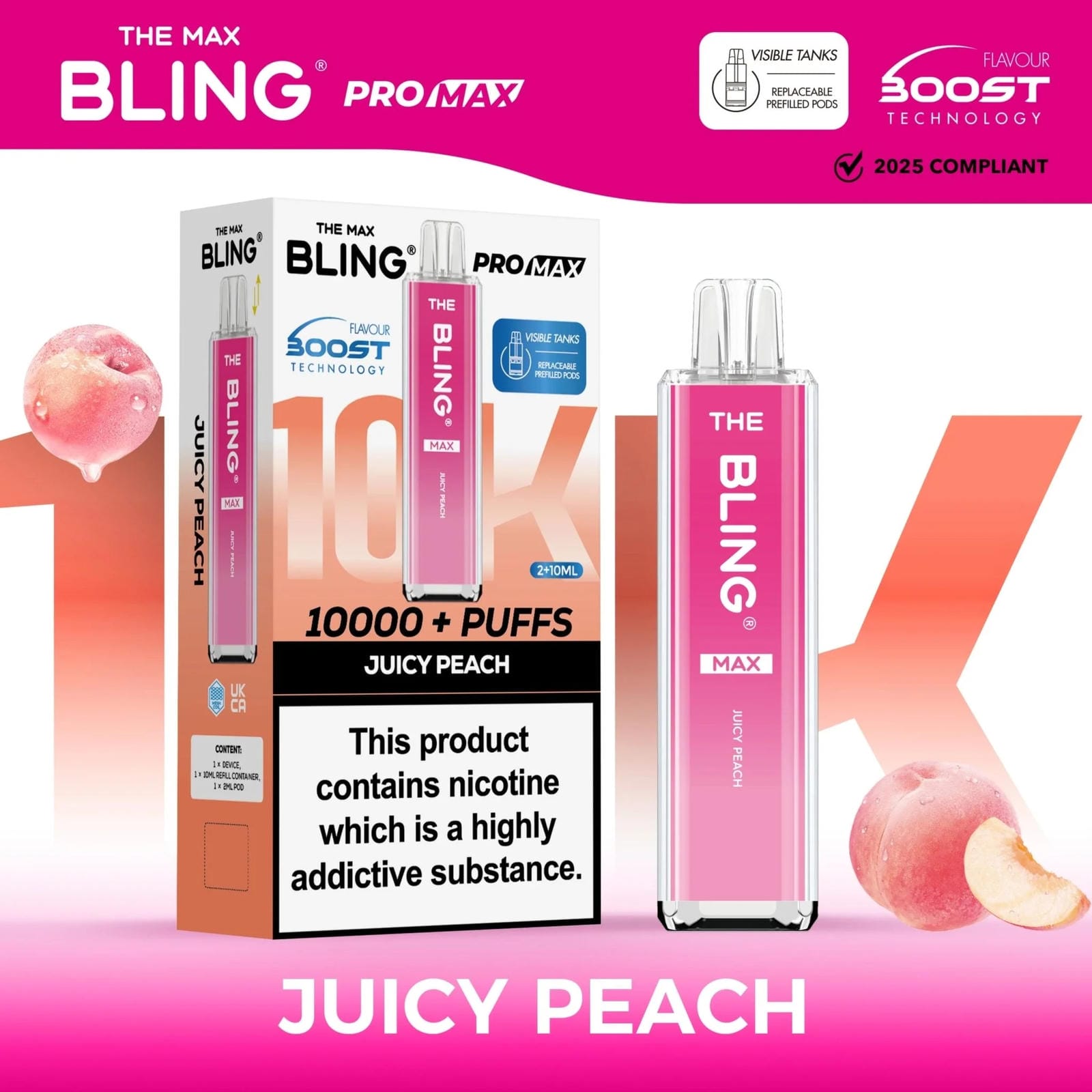 Image Of The Crystal Bling Max 10K Prefilled Pod Kit - Box of 5
