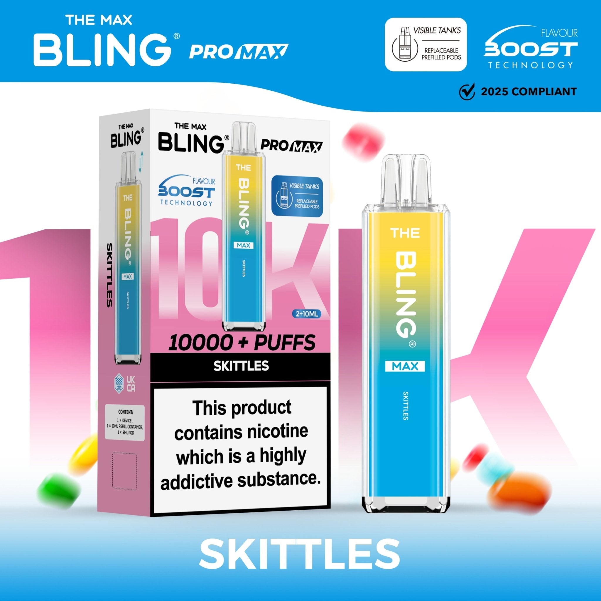 Image Of The Crystal Bling Max 10K Prefilled Pod Kit - Box of 5