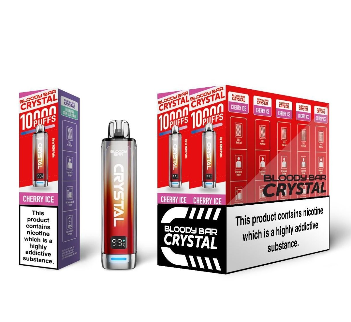 Bloody Bar Crystal 10k Disposable Vape Pack of 10 - Bloody Bar - Bloody Bar Crystal 10k Disposable Vape Pack of 10 - The No1 Plug - Direct Vape Wholesale