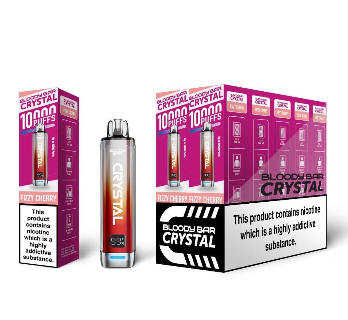 Bloody Bar Crystal 10k Disposable Vape Pack of 10 - Bloody Bar - Bloody Bar Crystal 10k Disposable Vape Pack of 10 - The No1 Plug - Direct Vape Wholesale