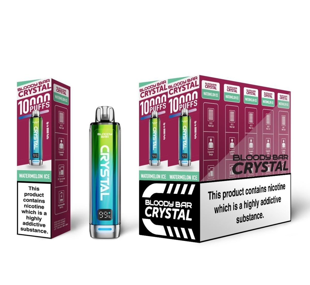 Bloody Bar Crystal 10k Disposable Vape Pack of 10 - Bloody Bar - Bloody Bar Crystal 10k Disposable Vape Pack of 10 - The No1 Plug - Direct Vape Wholesale