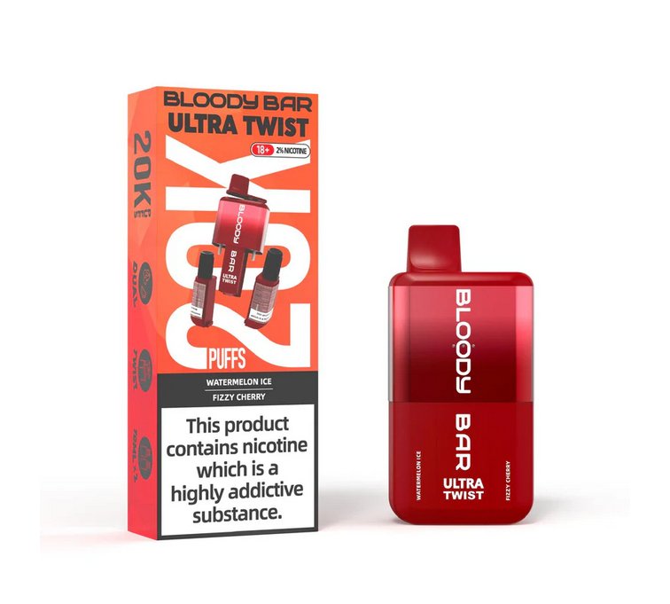 Bloody Bar Ultra Twist 20000 Puffs Disposable Vape Box of 5 - Bloody Bar Ultra Twist 20000 Puffs Disposable Vape Box of 5 - Direct Vape Wholesale