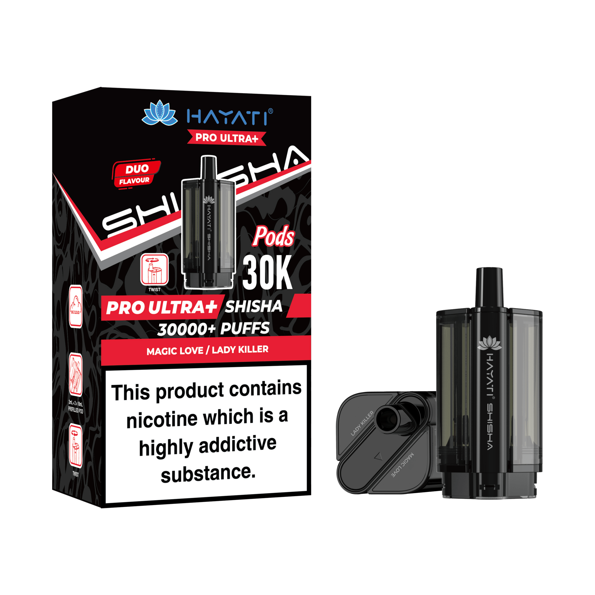 Hayati Pro Ultra Plus Shisha 30k Prefilled Pods Box of 5 - Hayati Pro Ultra Plus Shisha 30k Prefilled Pods Box of 5 - Direct Vape Wholesale