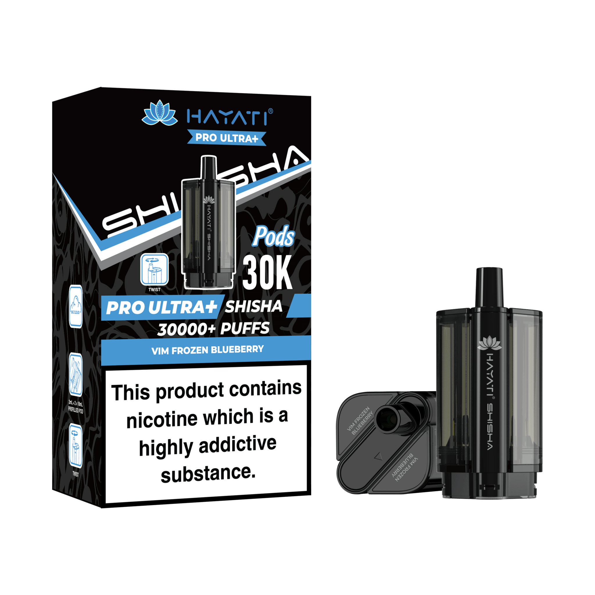 Hayati Pro Ultra Plus Shisha 30k Prefilled Pods Box of 5 - Hayati Pro Ultra Plus Shisha 30k Prefilled Pods Box of 5 - Direct Vape Wholesale