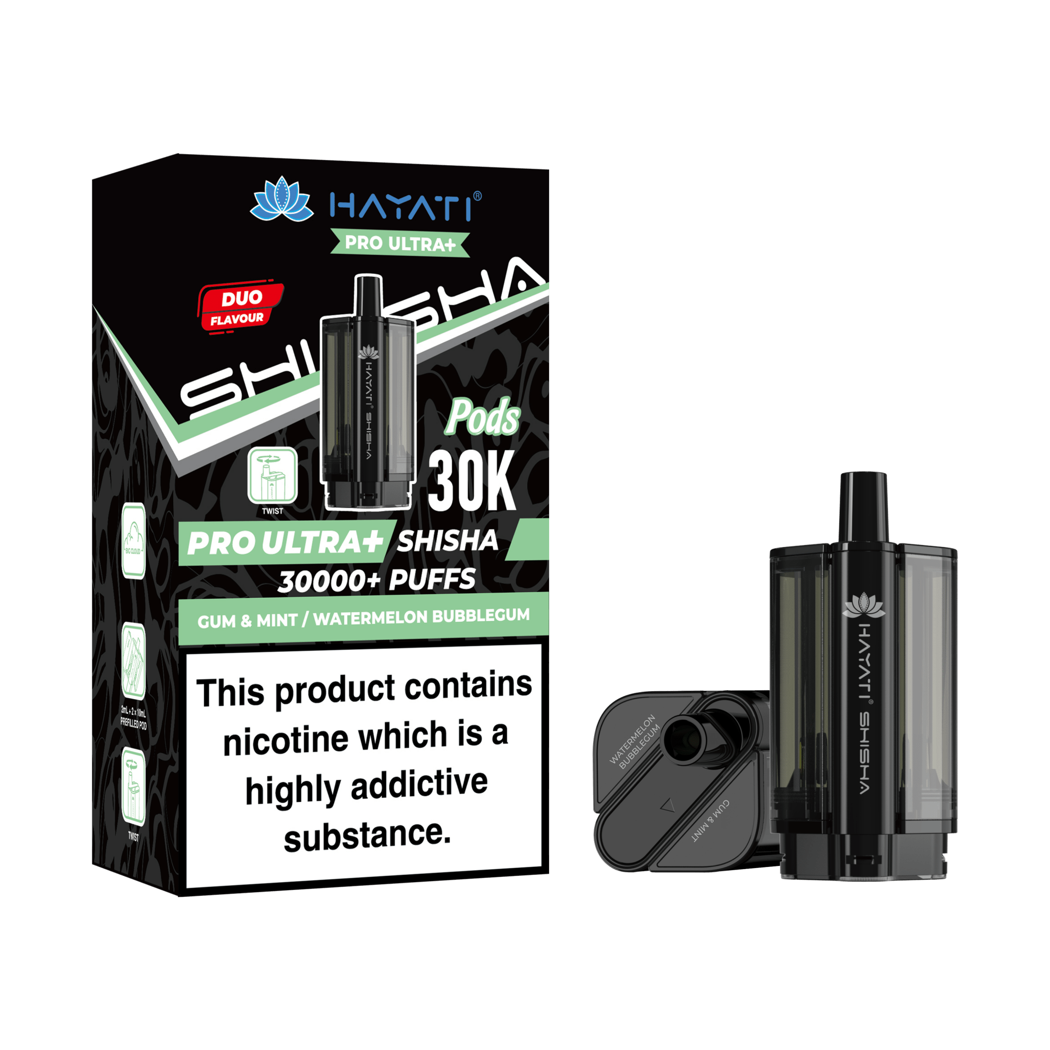 Hayati Pro Ultra Plus Shisha 30k Prefilled Pods Box of 5 - Hayati Pro Ultra Plus Shisha 30k Prefilled Pods Box of 5 - Direct Vape Wholesale