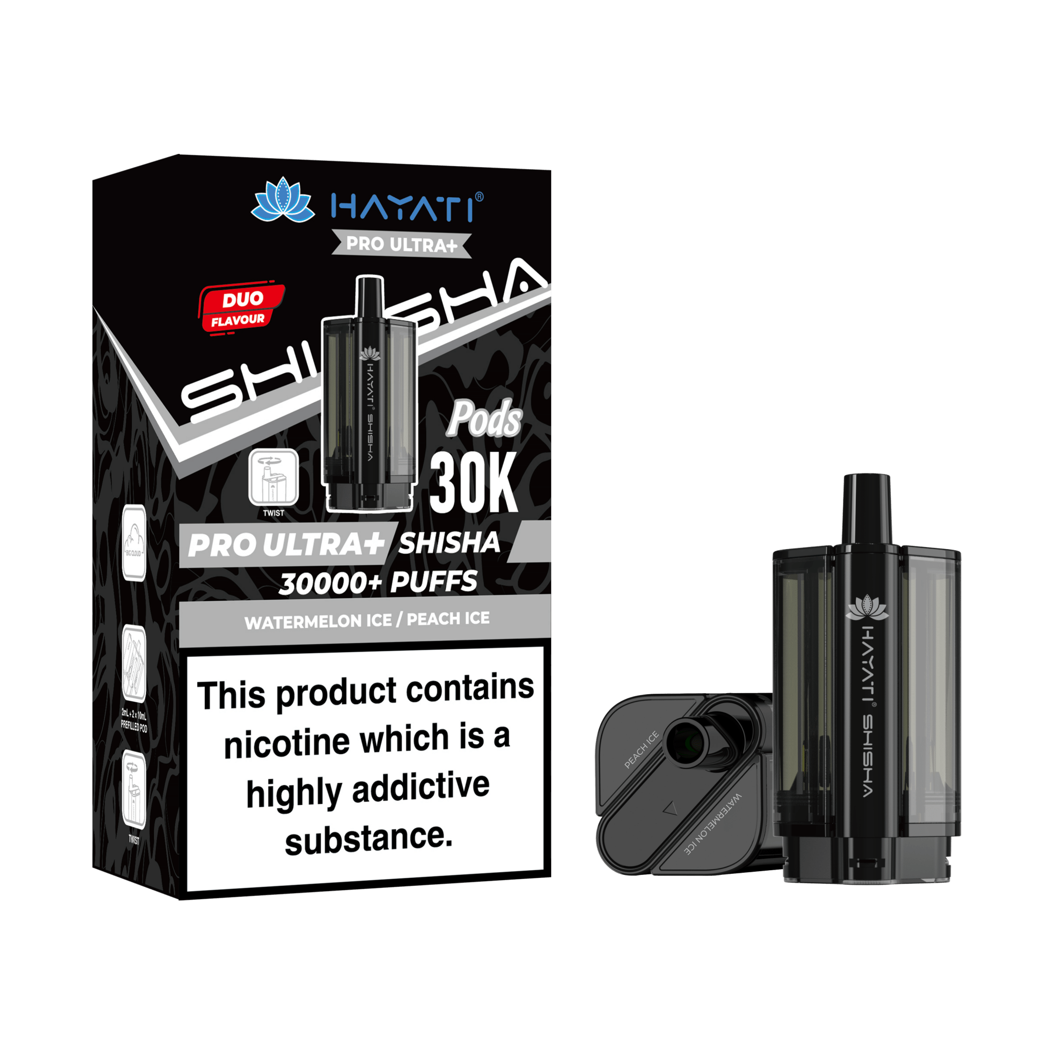 Hayati Pro Ultra Plus Shisha 30k Prefilled Pods Box of 5 - Hayati Pro Ultra Plus Shisha 30k Prefilled Pods Box of 5 - Direct Vape Wholesale