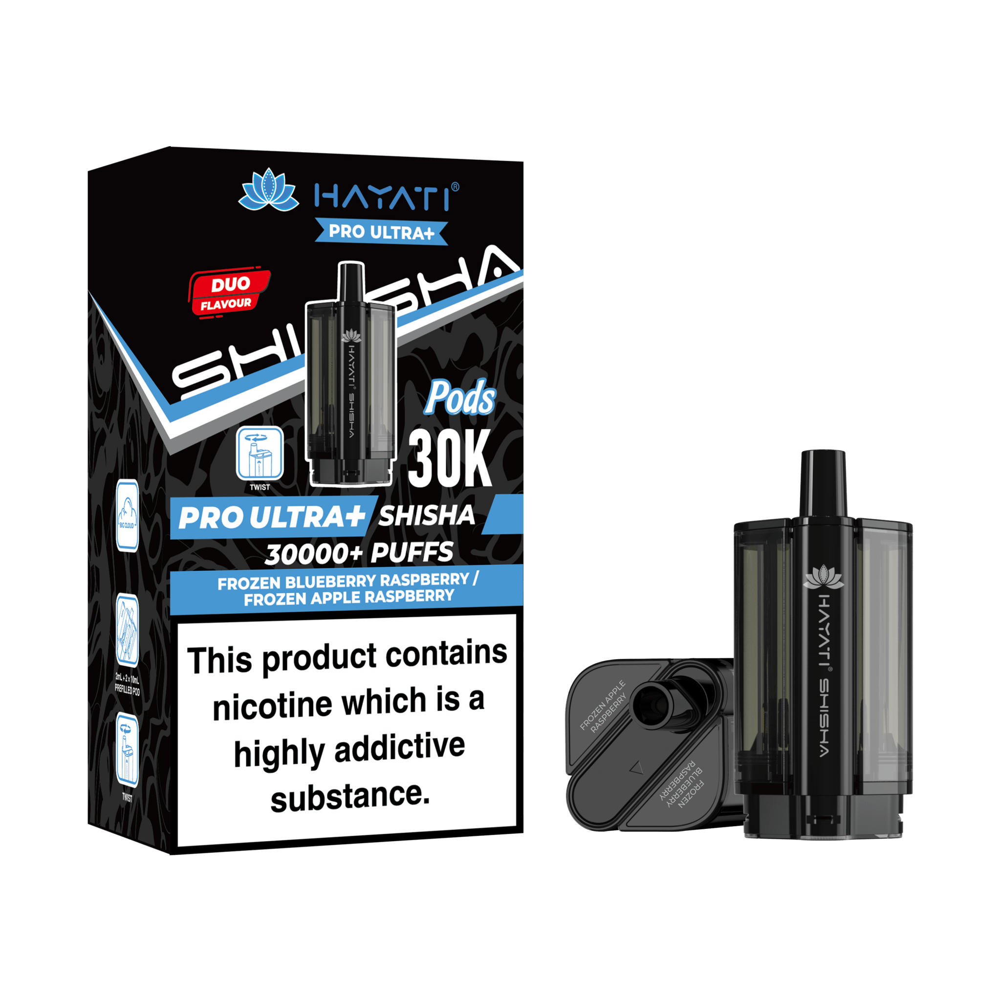 Hayati Pro Ultra Plus Shisha 30k Prefilled Pods Box of 5 - Hayati Pro Ultra Plus Shisha 30k Prefilled Pods Box of 5 - Direct Vape Wholesale