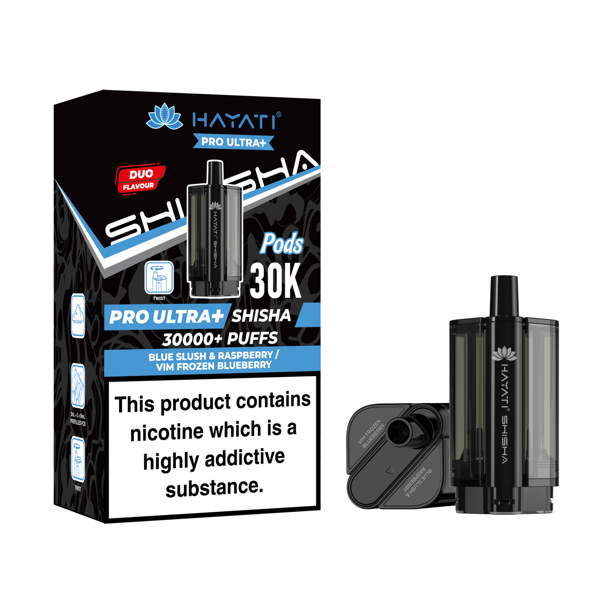Hayati Pro Ultra Plus Shisha 30k Prefilled Pods Box of 5 - Hayati Pro Ultra Plus Shisha 30k Prefilled Pods Box of 5 - Direct Vape Wholesale