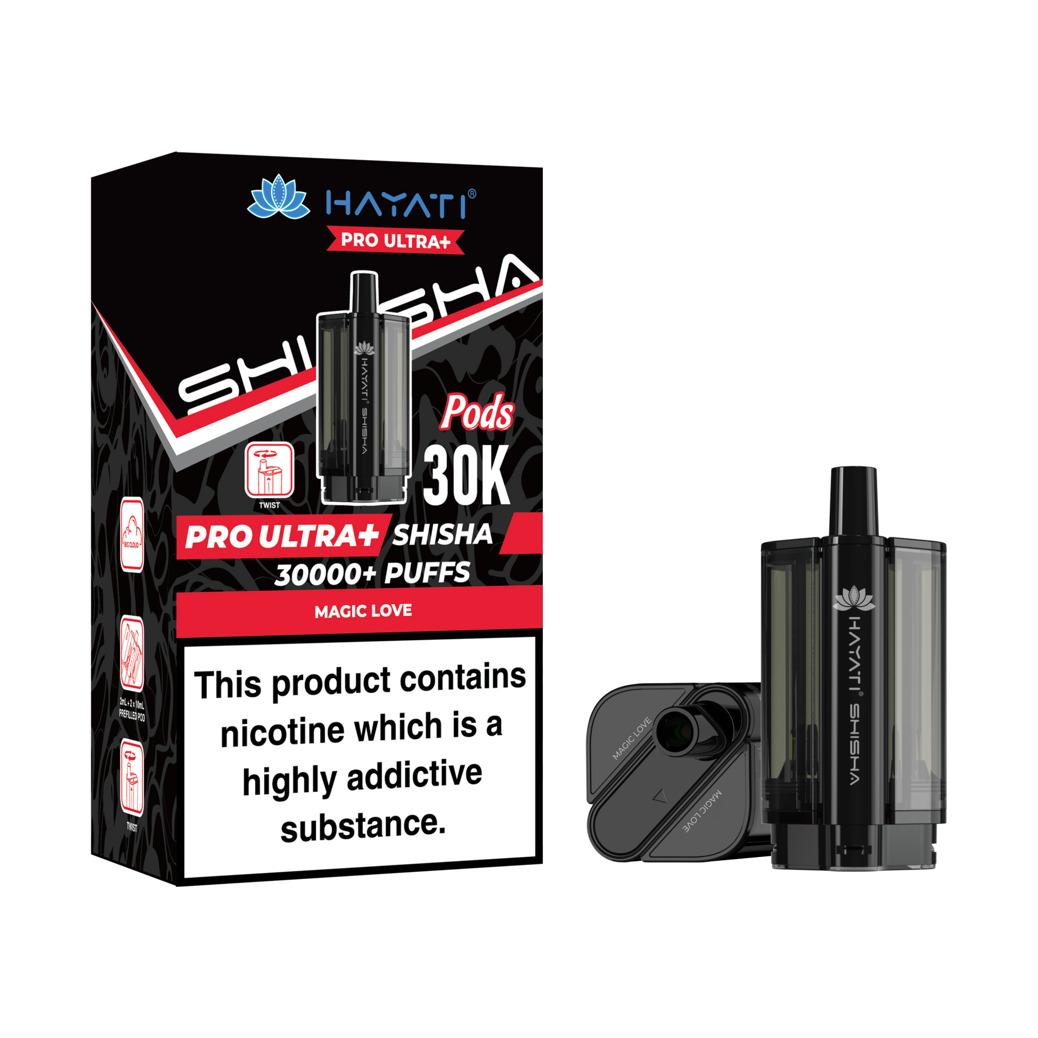Hayati Pro Ultra Plus Shisha 30k Prefilled Pods Box of 5 - Hayati Pro Ultra Plus Shisha 30k Prefilled Pods Box of 5 - Direct Vape Wholesale