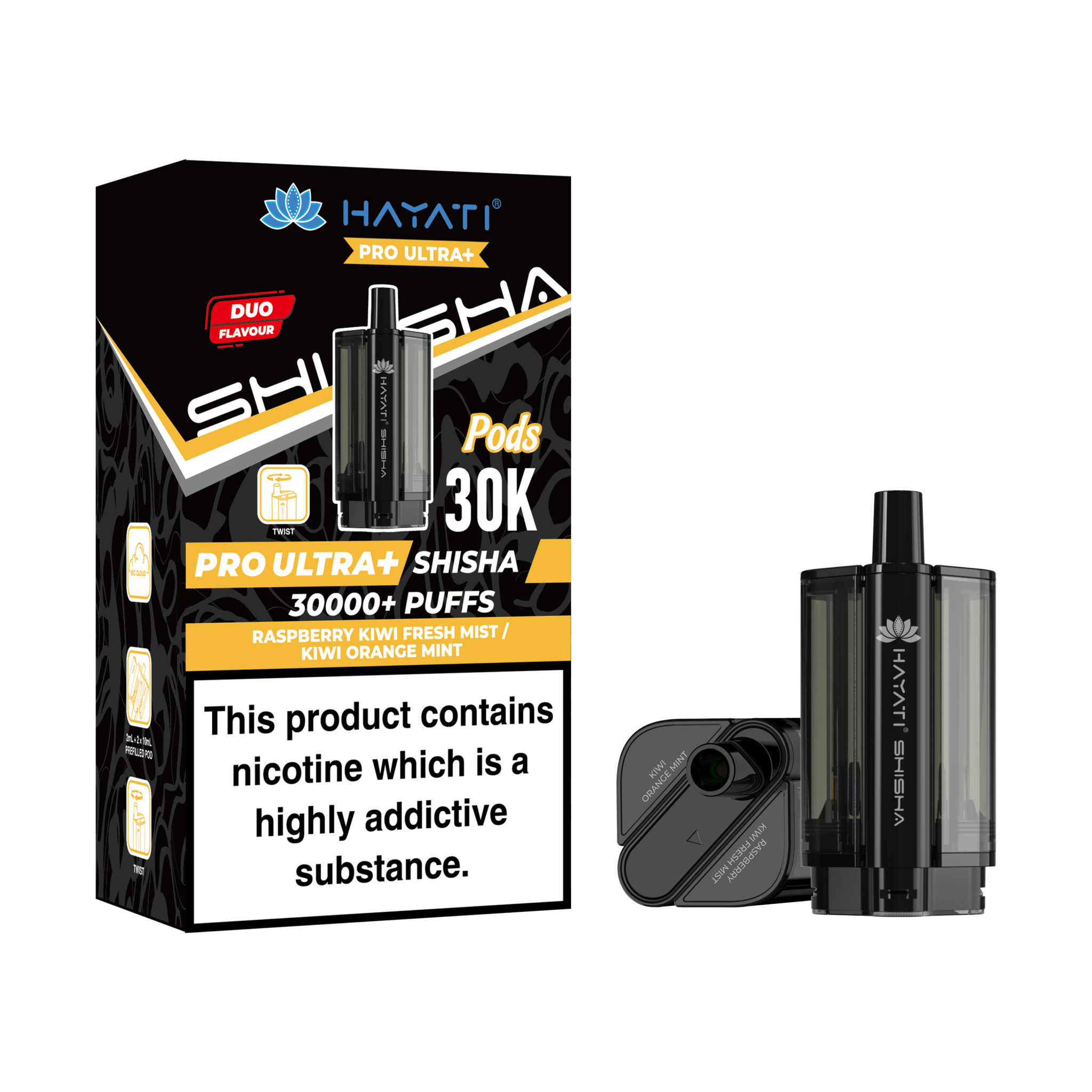 Hayati Pro Ultra Plus Shisha 30k Prefilled Pods Box of 5 - Hayati Pro Ultra Plus Shisha 30k Prefilled Pods Box of 5 - Direct Vape Wholesale