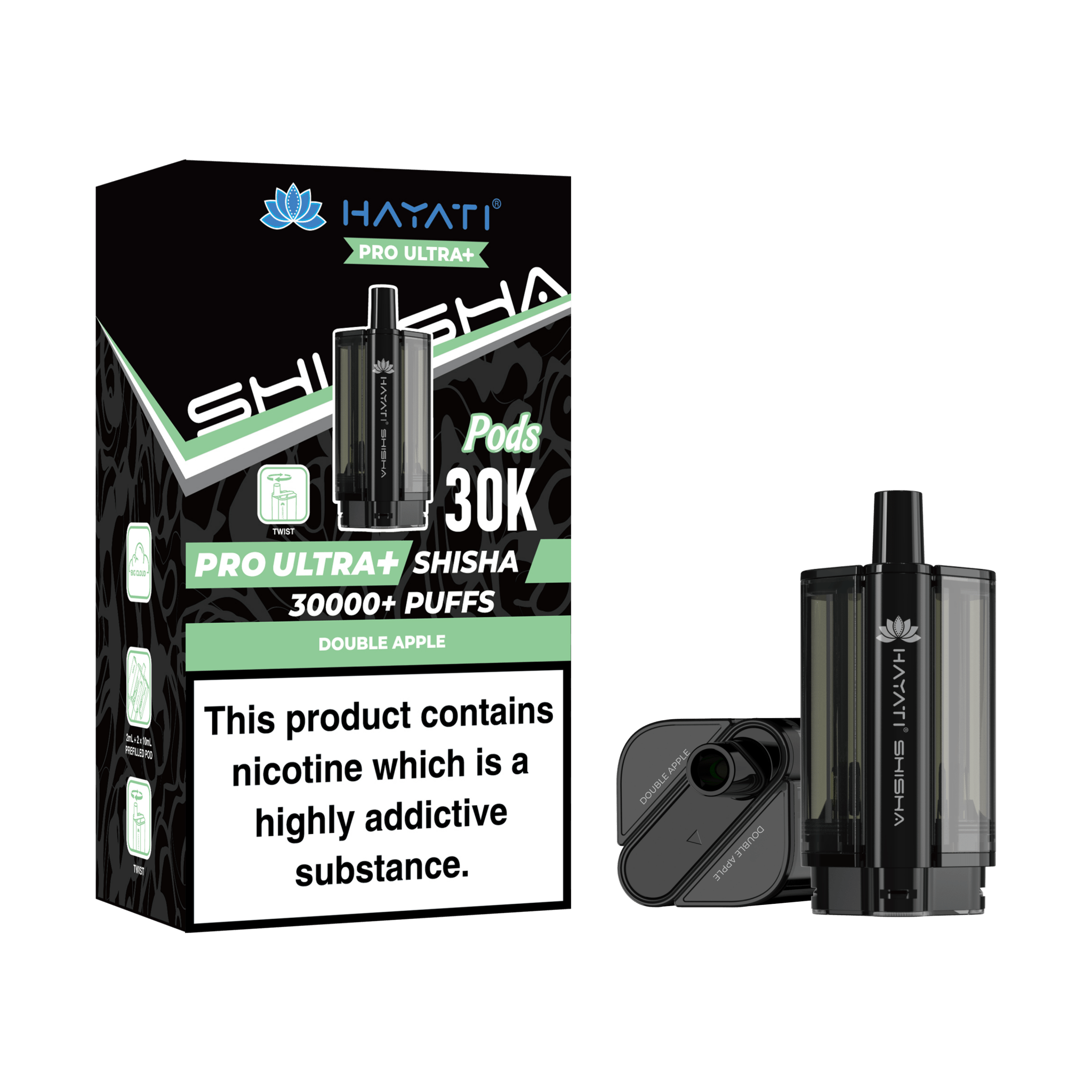 Hayati Pro Ultra Plus Shisha 30k Prefilled Pods Box of 5 - Hayati Pro Ultra Plus Shisha 30k Prefilled Pods Box of 5 - Direct Vape Wholesale