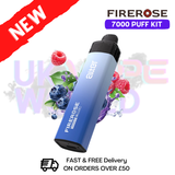 Blueberry Raspberry Elux Firerose 7K 7000 Puff Pod Kit - ukvapeworld