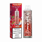 Crystal Prime 7000 Disposable Vape Box of 10 with Strawberry Raspberry Cherry ice flavour