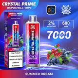 Crystal Prime 7000 Disposable Vape Box of 10 with Summer Dream flavour