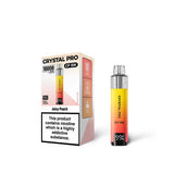 Juicy Peach Flavour of The Crystal Pro 10000 (CP10K) Prefilled Pod Kit - Box of 5 at UK Vaper Wholesale